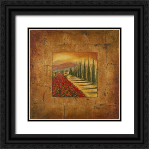 Bella Toscana I Black Ornate Wood Framed Art Print with Double Matting by Pinto, Patricia