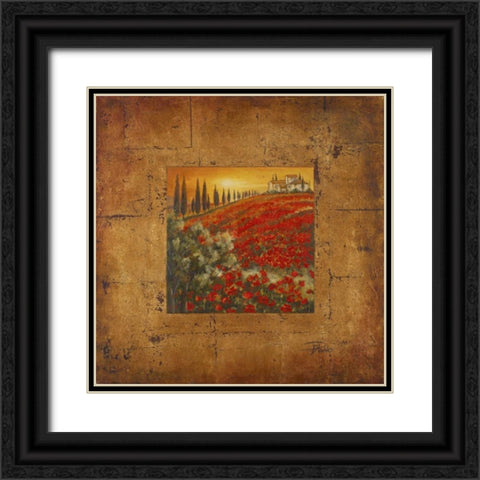 Bella Toscana II Black Ornate Wood Framed Art Print with Double Matting by Pinto, Patricia