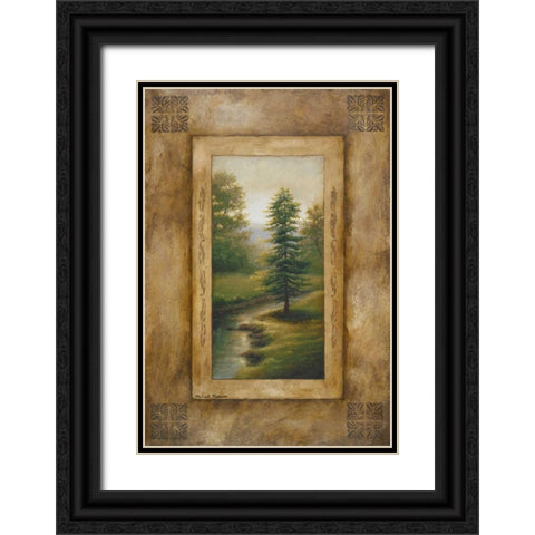 Marshfield Morning Black Ornate Wood Framed Art Print with Double Matting by Marcon, Michael