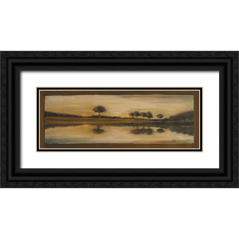 Sepia Landscape II Black Ornate Wood Framed Art Print with Double Matting by Arenas, Nelly
