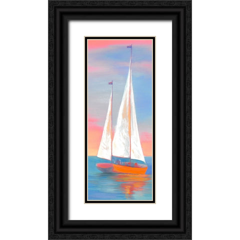 Sunset Sails Black Ornate Wood Framed Art Print with Double Matting by Rhyan, Vivien
