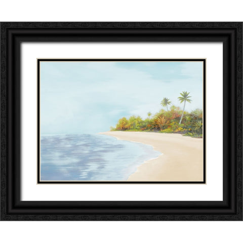 New Tropical Beach I Black Ornate Wood Framed Art Print with Double Matting by Rhyan, Vivien