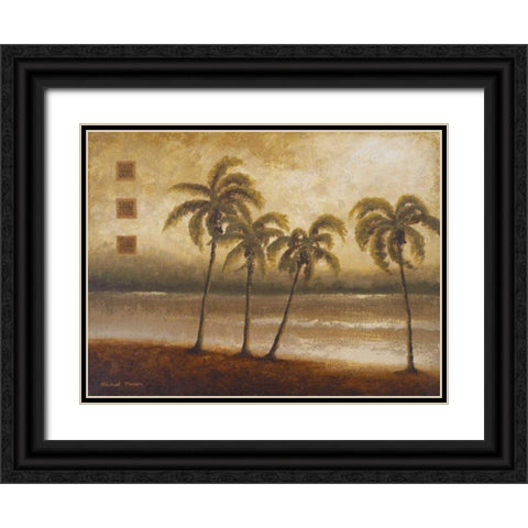 Tropical Escape I Black Ornate Wood Framed Art Print with Double Matting by Marcon, Michael