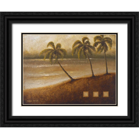 Tropical Escape II Black Ornate Wood Framed Art Print with Double Matting by Marcon, Michael