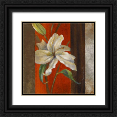 Lily in Bloom I Black Ornate Wood Framed Art Print with Double Matting by Loreth, Lanie