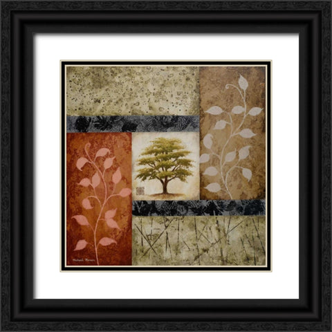 New Growth II Black Ornate Wood Framed Art Print with Double Matting by Marcon, Michael