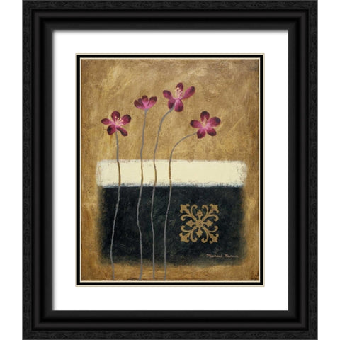 Color Field Blossom II Black Ornate Wood Framed Art Print with Double Matting by Marcon, Michael