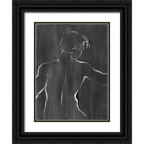 Sketched in Black I Black Ornate Wood Framed Art Print with Double Matting by Loreth, Lanie