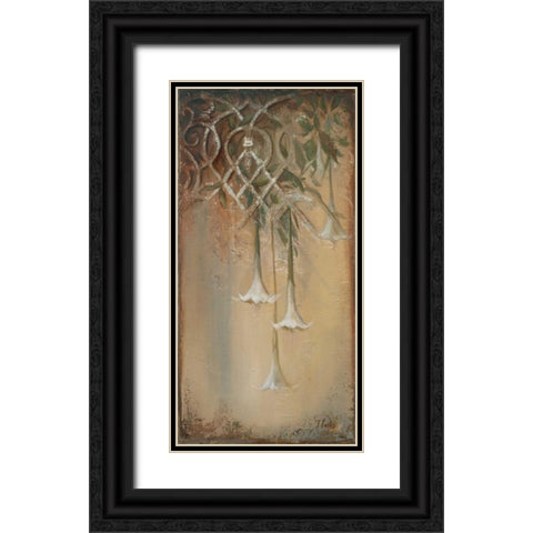 Ornaments and Campanula II Black Ornate Wood Framed Art Print with Double Matting by Pinto, Patricia