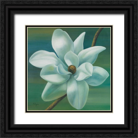 Star Magnolia Black Ornate Wood Framed Art Print with Double Matting by Rhyan, Vivien