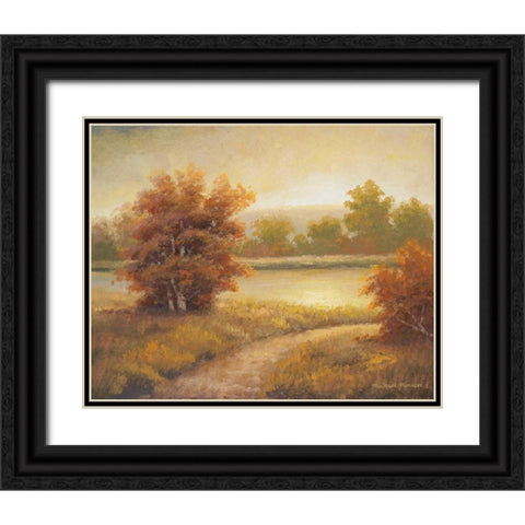 Rosemar Lake Black Ornate Wood Framed Art Print with Double Matting by Marcon, Michael
