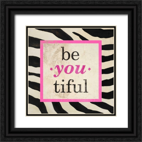 Be-You-Tiful Black Ornate Wood Framed Art Print with Double Matting by Pinto, Patricia