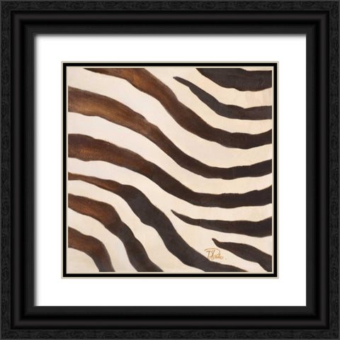 Contemporary Zebra IV Black Ornate Wood Framed Art Print with Double Matting by Pinto, Patricia