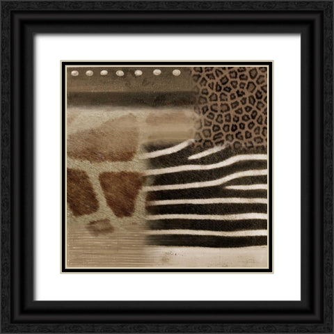 Africa Square II Black Ornate Wood Framed Art Print with Double Matting by Pinto, Patricia