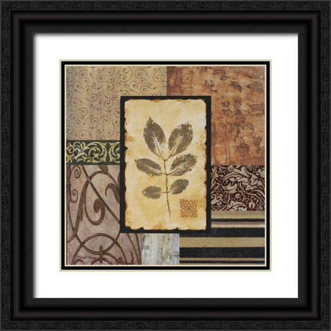 September Leaves Black Ornate Wood Framed Art Print with Double Matting by Marcon, Michael