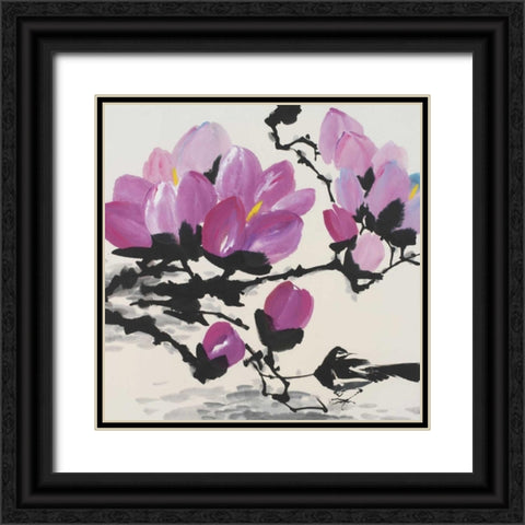 Sakura I Black Ornate Wood Framed Art Print with Double Matting by Urban Pearl Collection, Llc