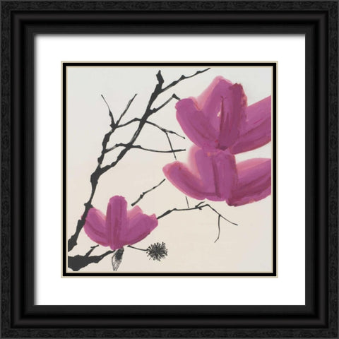 Sakura II Black Ornate Wood Framed Art Print with Double Matting by Urban Pearl Collection, Llc