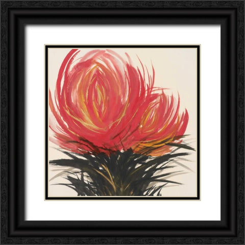 Clover II Black Ornate Wood Framed Art Print with Double Matting by Urban Pearl Collection, Llc