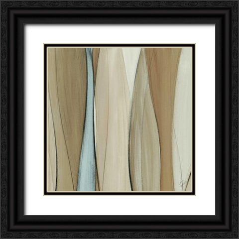 Neutral Coalescence Square II Black Ornate Wood Framed Art Print with Double Matting by Loreth, Lanie
