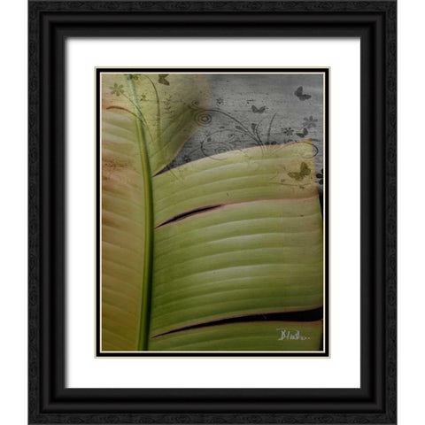 Butterfly Palm II Black Ornate Wood Framed Art Print with Double Matting by Pinto, Patricia