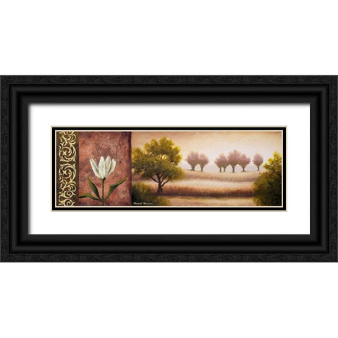 Jarvis II Black Ornate Wood Framed Art Print with Double Matting by Marcon, Michael