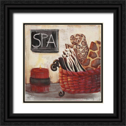 Red Jungle Spa I Black Ornate Wood Framed Art Print with Double Matting by Hakimipour-Ritter