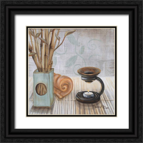 Zen Bath I Black Ornate Wood Framed Art Print with Double Matting by Hakimipour-Ritter