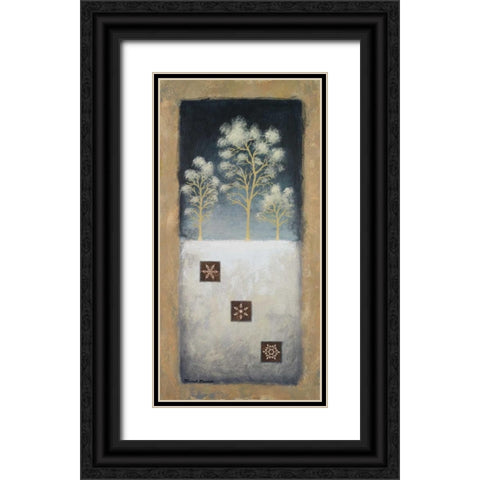 January Night Black Ornate Wood Framed Art Print with Double Matting by Marcon, Michael