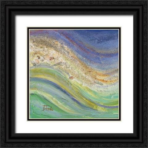 The Sea I Black Ornate Wood Framed Art Print with Double Matting by Pinto, Patricia