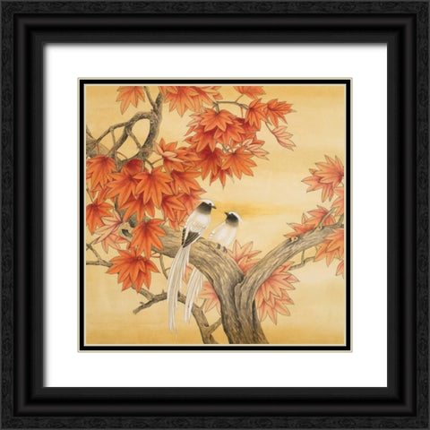 Love Birds I Black Ornate Wood Framed Art Print with Double Matting by Urban Pearl Collection, Llc