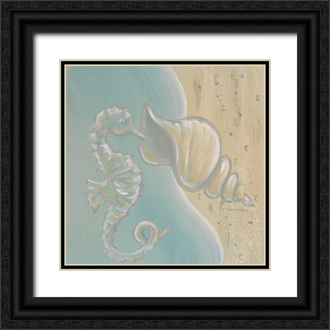 Pearl Beach I Black Ornate Wood Framed Art Print with Double Matting by Hakimipour-Ritter