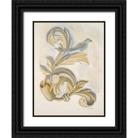 Seasons Crest I Black Ornate Wood Framed Art Print with Double Matting by Hakimipour-Ritter