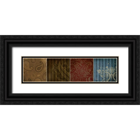 Paisley Composition II Black Ornate Wood Framed Art Print with Double Matting by Pinto, Patricia