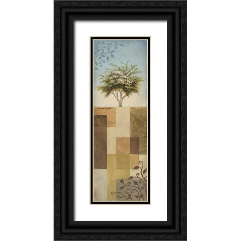 Flowering Crab Tree Black Ornate Wood Framed Art Print with Double Matting by Marcon, Michael