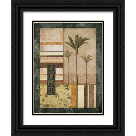 Nikau Palm Black Ornate Wood Framed Art Print with Double Matting by Marcon, Michael