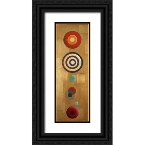 Les Circles I Black Ornate Wood Framed Art Print with Double Matting by Pinto, Patricia