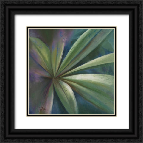 Abanico VI Black Ornate Wood Framed Art Print with Double Matting by Pinto, Patricia