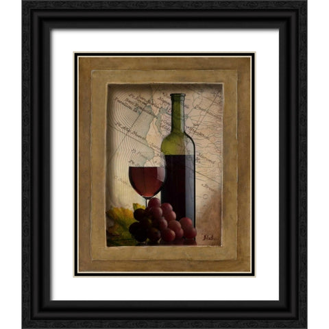 Old Napa II Black Ornate Wood Framed Art Print with Double Matting by Pinto, Patricia