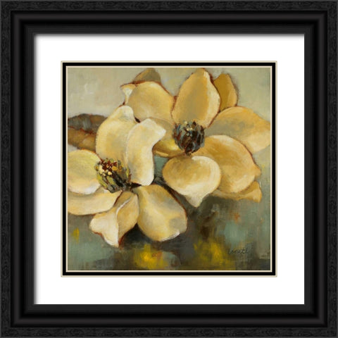 Magnolias After the Rain II Black Ornate Wood Framed Art Print with Double Matting by Loreth, Lanie