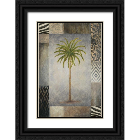 Sun Palm II Black Ornate Wood Framed Art Print with Double Matting by Marcon, Michael