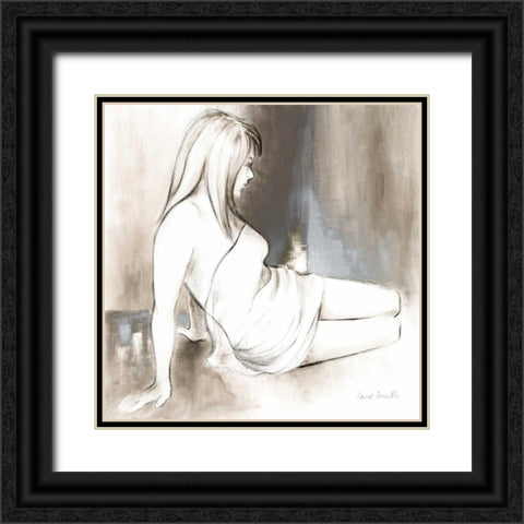 Sketched Waking Woman II Black Ornate Wood Framed Art Print with Double Matting by Loreth, Lanie