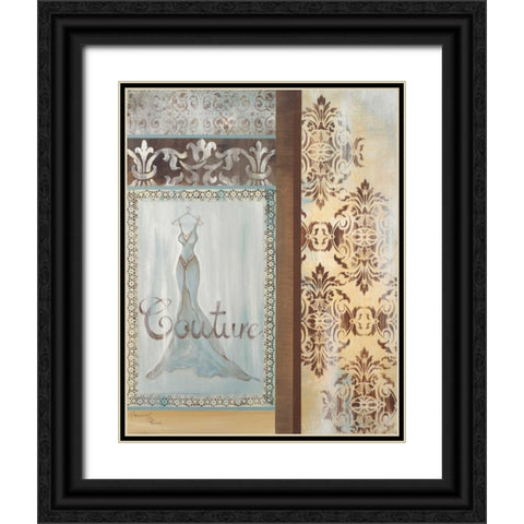 Couture Black Ornate Wood Framed Art Print with Double Matting by Hakimipour-Ritter