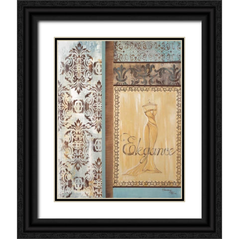 Elegance Black Ornate Wood Framed Art Print with Double Matting by Hakimipour-Ritter