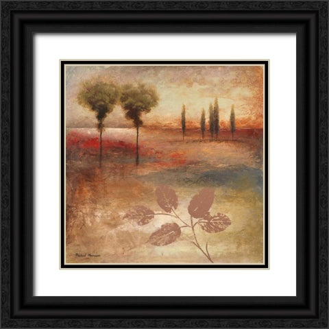 Warm Textural Landscape I Black Ornate Wood Framed Art Print with Double Matting by Marcon, Michael