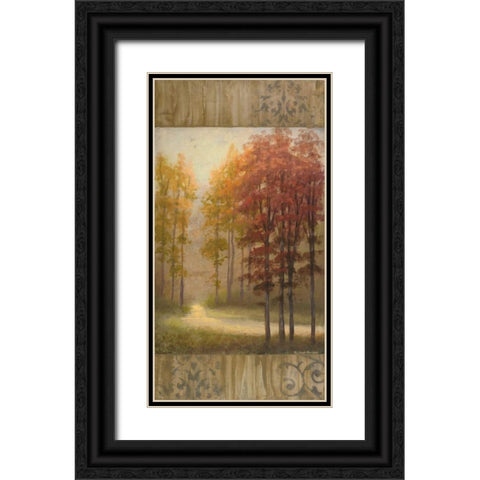 October Trees I Black Ornate Wood Framed Art Print with Double Matting by Marcon, Michael