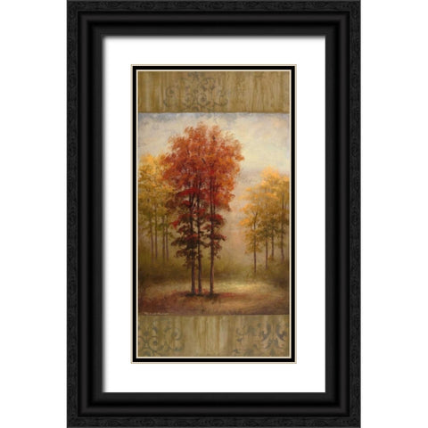 October Trees II Black Ornate Wood Framed Art Print with Double Matting by Marcon, Michael