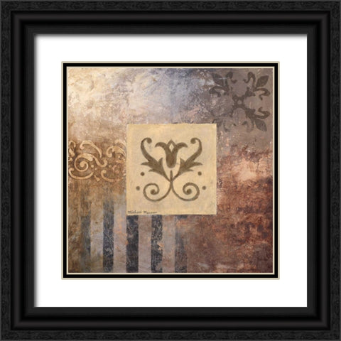 Decorative Study I Black Ornate Wood Framed Art Print with Double Matting by Marcon, Michael