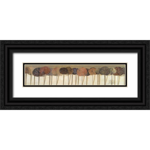 Leaves Show Black Ornate Wood Framed Art Print with Double Matting by Pinto, Patricia
