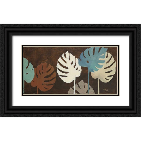 My Fashion Leaves I Black Ornate Wood Framed Art Print with Double Matting by Pinto, Patricia