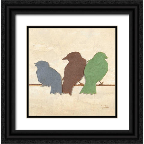 Birds III Black Ornate Wood Framed Art Print with Double Matting by Pinto, Patricia